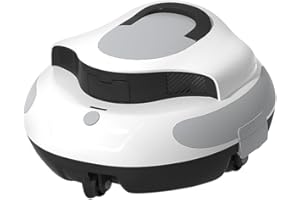 hzexun Cordless Robotic Pool Cleaner,100 Mins Automatic Robotic Pool Cleaner Self-Parking Vacuum Suction 5000mAh for Above In-Ground Pool Pool Up to 1000 sq.ft