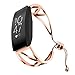 Produktbild FeiliandaJJ Ersatzarmbänder + Bildschirm Schutz Für Fitbit Inspire/Inspire HR Smart Watch, Armbänder Damen Elegant Edelstahl Smart Watch Zubehör Uhrenarmbänder Replacement Watch Band (Rose Gold)