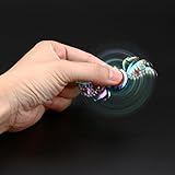 Bescita Regenbogen Aluminium Metall Tri Hand Finger Spinner Fidget EDC Schreibtisch Spielzeug Gyro Geschenk - 4