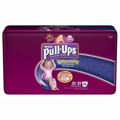 Huggies Pull-Ups Night Time Training Pants for Girls, Jumbo Pack, Size 3T-4T, 21-Count (Pack of 4)