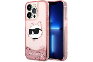 KARL LAGERFELD KLHCP14LLNCHCP - Carcasa rígida para iPhone 14 Pro de 6,1", Color Rosa