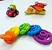 5 Piece Teething Tower Stackable Silicone Rings for Baby's Sore Gums Promote Fine Motor Skills in Ages 3 Months and Up