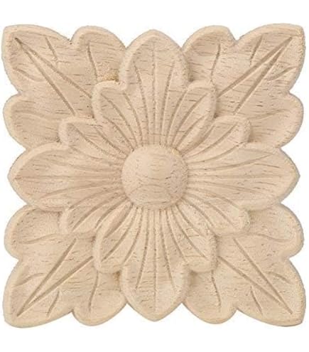 MUXSAM 10pcs Sculpté En Bois Applique Cadre Onlay Décalque De