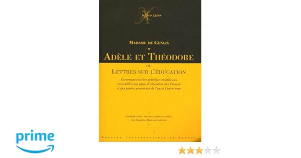 Amazonfr Adèle Et Théodore Ou Lettres Sur Léducation - 