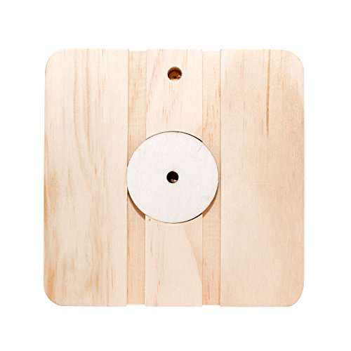 Sauna Holz Kiefer massiv Thermometer . Bimetall Saunathermometer Analog . - 3