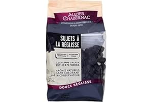 AUZIER CHABERNAC Petits Sujets à la réglisse - Confiserie de Tradition : (Sac 400g - Gomme arabique : Lot de 1)