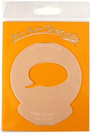 " Comic Splash 2 " Cupcake Stencil - Reusable Flexible Food Grade Plastic Stencil for Cake and Craft Design, Airbrushing and more