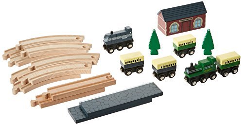 Perisphere and Trylon Games Traditional Wooden Train Set by Perisphere And Trylon Games