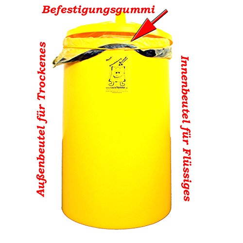 BS SackTonne für gelben Sack mit Deckel (mit Gummiband) - 2