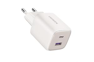 UGREEN Nexode Cargador USB C GAN de 35W, Enchufe Type A de 22,5W Compatible con Galaxy S24/S23/S22/S21, Pixel 8 7 6 6a, iPhone 16/15/14/13, iPad Pro/Air/Mini, MacBook M3 Azul