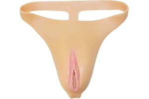 CTKOLYS Tangas De Travestismo para Ocultar Gaff, Ropa Interior De Chica Falsa con Dedos De Camello Realistas para Travestis, Transexuales, Hombres Sissy