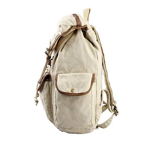 Veevan Vintage Schule Segeltuch Rucksack - 3