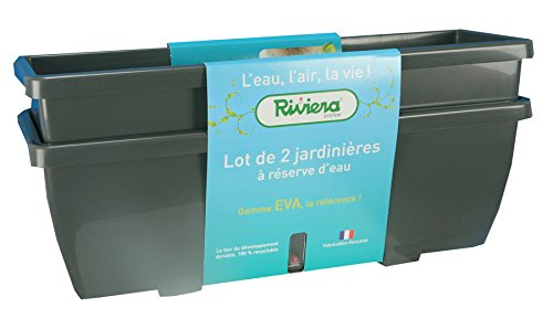 spécifications cboutic RIVIERA-LOT DE 2 JARDINIERES EVA 57 GRIS ANTHRACITE