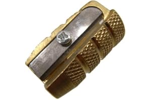 Mobius & Ruppert Mobius and Ruppert (M+R) Bullet Shaped Brass Pencil Sharpener w Keyhole (0604-90)