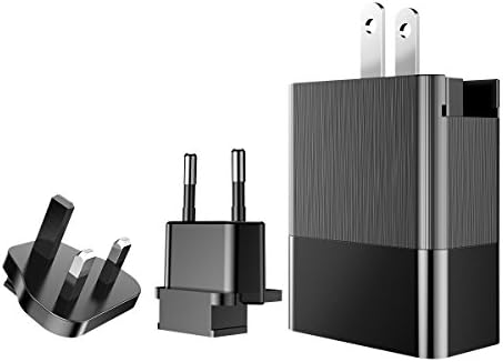 Travel Charger Adaptor- Ctbd 3 USB Universal World Wall Charger Travel Adapter for iPhone X/8/7/6s/6/Plus,iPad, iPod, Galaxy S8/S7/Edge,Note 8/5,HTC &amp; More Phones, Tablet, Kindle – Black
