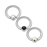 El tamaño de la pulsera es que estos pendientes para cartílago se pueden llevar en una variedad de piercings; Auricle, Cartilage, Helix, Lip, Lobe, Medusa, Pinna, Rim, Snake Bites, Spider Bites, Monroe, Labret, Tragus y muchos más.