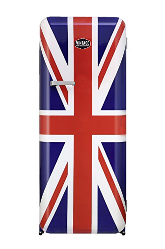 Vintage Industries  Retro-Khlschrank Havanna Union Jack / UK / England  50er Jahre Look  Khl-Gefrier-Kombination Havanna 342l  Getrnke-Khlschrank mit Gefrierfach / Gefrierschrank 25l  Gefrier-Kombination 152,5 cm  Gewerbekhlgert - Gastronomie  freistehend  stromsparend