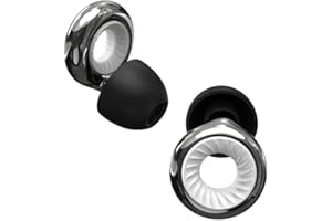 Amaotto Tapones Oidos Premium para Reducción de Ruido | Protección Auditiva Reutilizable de Silicona para Dormir y Bloqueo de Sonido | 5 Almohadillas | SNR 24dB NRR 14 (SILVER/PLATA, XS-S-M-L-XL)
