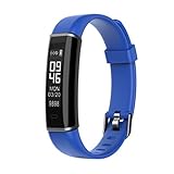 XYQS Smart Armband Bluetooth Armband Schlaf Monitor Smart Watch Fitness Tracker Aktivität Tracker Uhr Kamera Stoppuhr Sportuhr Geschenk (Farbe : Blau)