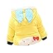 Baby Girls Kids Rabbit Cotton-padded clothes Outwear Coat Jacket Snowsuit (24-36 Months, Yellow)