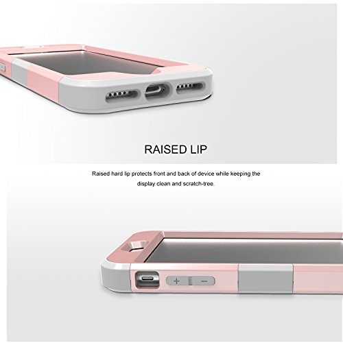 iPhone 7 and iPhone 7 Plus Case  Yaxiny Diamonds Hybrid Heavy Duty Shockproof Full-Body Protective Case with Dual Layer  Hard PC  Soft Silicone  Impact Protection for Apple iPhone 7 and iPhone 7 Plus  iPhone7 4 7  Rose Gold Gray 