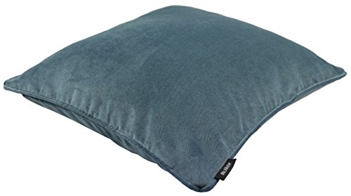 McAlister Textiles Luxury simple Matt Samt Kissen mit Ente Feder Füllmaterial, 40cm x 40cm, Benzin Blau - 2