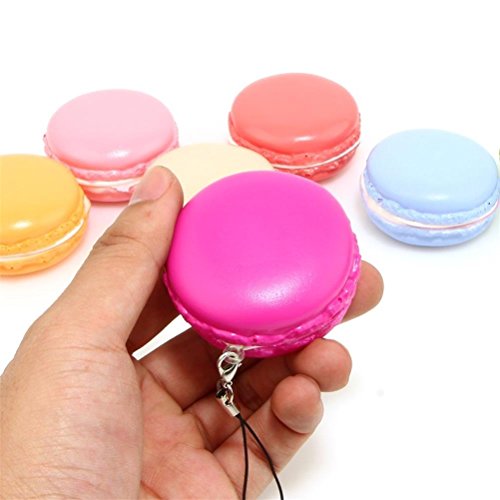 Welecom Squishy Toys,Cute Slow Rising Squishies Phone Charms,Stress Relief Super Soft Macaroon Hamburg 5.5CM(Random Delivery)