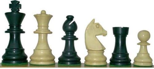 Classic Knight Ebonized Staunton Chess Pieces 3.00 Inch King