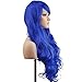 Ambielly 32" Women's Wig Long Curly Wavy Hair Party Cosplay Wig (Blue)
