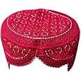 Sindhi Topi Kufi Traditional Ethinic Handmade Cap with Embroidered Front Cut, Ramadan, Eid Gift for Muslims Made in Pakistan