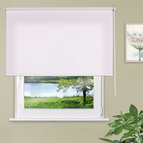 Restposten Sichtschutzrollo blickdicht - lichtdurchlässig / Weiß 140 x 230 cm (BxH)