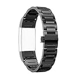 Für Fitbit Charge 2 Armband Rosa Schleife® Smart Watch Band Edelstahl Keramik armbänder Wrist Strap Uhrenarmband mit Schmetterlings Metallschließe und Schnalle Ersatzarmband Replacement Wristband für Fitbit Charge 2 Smart Fitness Watch Zur Herzfrequenz und Fitnessaufzeichnung