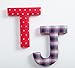 Fabric Alphabet Letters Personalised Wall Art (3 Letters)