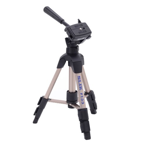 Slik F133 Dreibein-Stativ mit Kopf, silberfarben