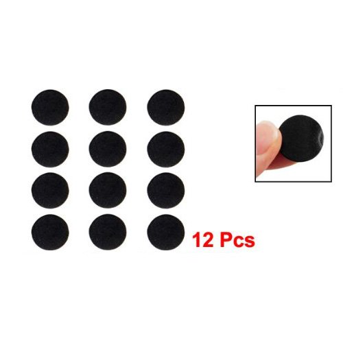 Sonline 12 Stueck Runde schwarz Foam Anti-Rutsch-Fuesse Pad fuer Laptop Notebook