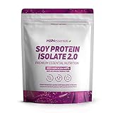 Proteína de soja; suplemento a base de polvo de proteína aislada de soja; más de 25g de proteínas por servicio; baja en grasas y carbohidratos; especialmente indicada para la dieta hiperproteica; preparado para mezclar con agua, leche vegetal, zumo de frutas... fácil disolución