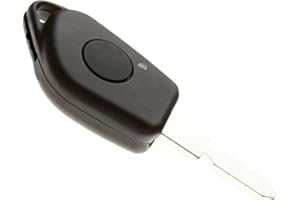 Jongo® Coque Clé Compatible avec Peugeot 406 Phase 2 (1999-2005) - Boîtier Plip Télécommande 1 Bouton + Lame Vierge - Remplacement Coupé Berline - sans Pile