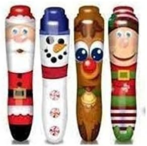 Set Of 4 Scentos Christmas Markers (Santa, Snowman, Ruldolph &amp; Santa's Elf)