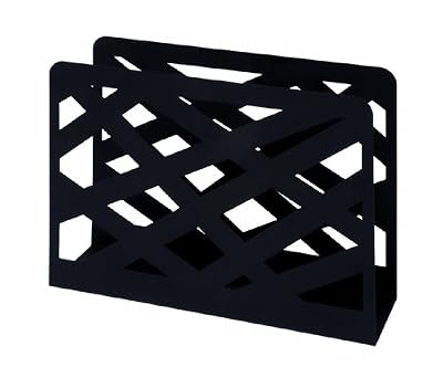 Haku Möbel 44596 Porte Journaux Acier Noir 10 x 35 x 26 cm