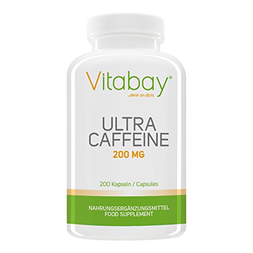 Preisvergleich Produktbild Vitabay Koffein - hochdosiert - 200 mg - 200 Kapseln