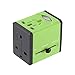 Price comparison product image Conversion Plug Converter Multifunction USB Socket Global White 2.1A Send Storage Bag, Green-G