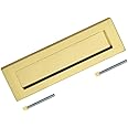 TERF 250mm X 75mm Traditional Type Victorian Letter Postal Plate Gravity Polished Brass 250mm X 75mm 10 X 3 Letter Postal Box Cover Plate Gravity Including Fixing Screw