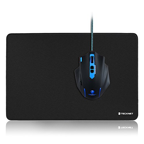TeckNet® XL Gaming Mauspad Maus Mat – In den Maßen: 450x330x3mm Dimension – Rutschfeste Unterseite aus Gumm – Spezielle behandeltes Material - 6