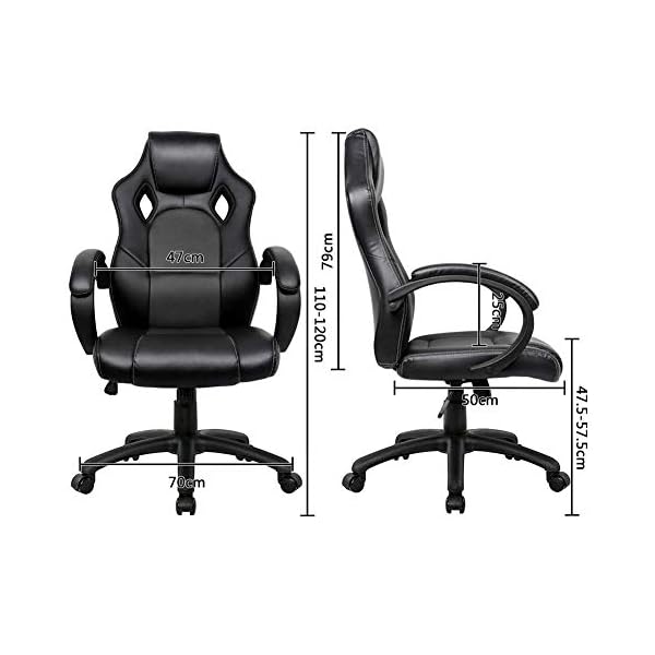 IntimaTe WM Heart Silla de Escritorio de Oficina de PU, Silla Gaming Giratorio del Ordenador, Ergonomico Altura… - Image 5