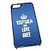 Produktbild Schwarz Cover für iPhone 5/5S 1118 blau Keep Calm und Love Ghee