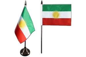 Digni® Drapeau de Table Kurdistan, Mini Drapeau - 10 x 15 cm