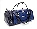 Produktbild funkytravelbags New Herren Damen Denim Head Retro Monte Carlo Leder Look Sport Gym Reisetasche