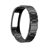 Happy Event Männer Frauen Uhrenarmbänder | Rostfreier Stahl Ersatzarmband Armband für Garmin Vivofit 2 (Schwarz)