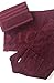 Produktbild Damen Sauna Set 3tlg Saunakilt mit Klettband in zwei Größen + XXL Saunatuch + Handtuch Bordeaux Rot, Größe:S-L
