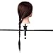 LuckyFine Blonde Training Hairdressing Cut Head Mannequin 50% Real Human Hair + Clamp